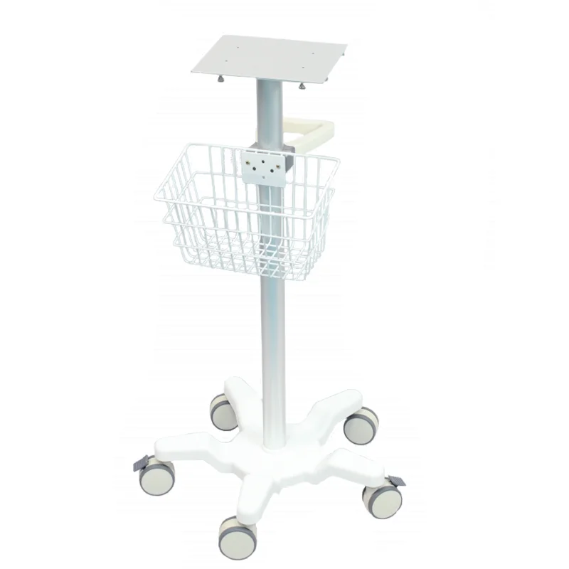 High Quality Medical Instrument Monitor Stand Stainless Steel Patient Monitor Trolley Cart Electric Power Source Metal Material