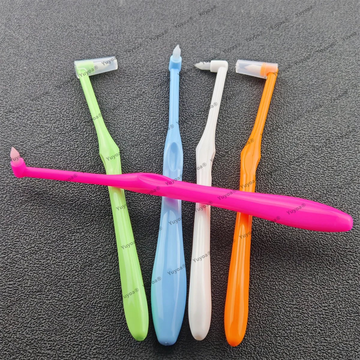 50pcs Orthodontic Toothbrush Tufted Brush End Tuft Tapered Toothbrush Single Compact Interdental Interspace Brush Cleaning Tools
