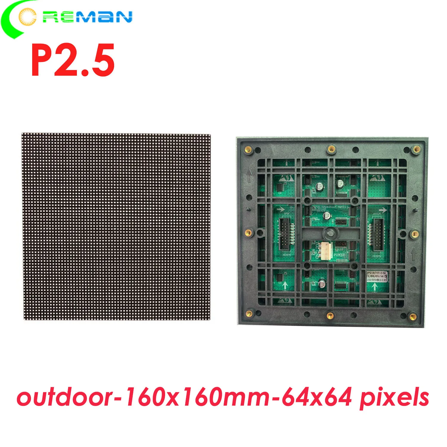 شحن مجاني 5000nit 5500nit p2.5 160x160 وحدة led خارجية SMD1415 p2.5 64x64 بكسل وحدة led