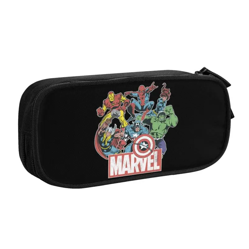 Imagem -02 - Grande Bolsa de Lápis de Armazenamento Material Escolar Kawaii Hulk Vingadores Clássicos Grande Menino Menina