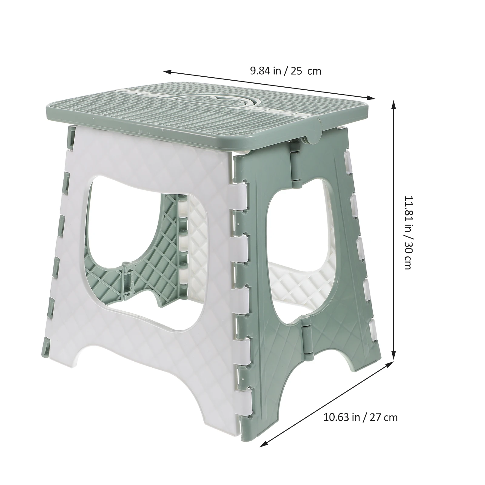 

Portable Plastic Folding Chair Lightweight Sturdy Household Chair Anti-Skid Pads Collapsible Space-Saving For Outdoor
