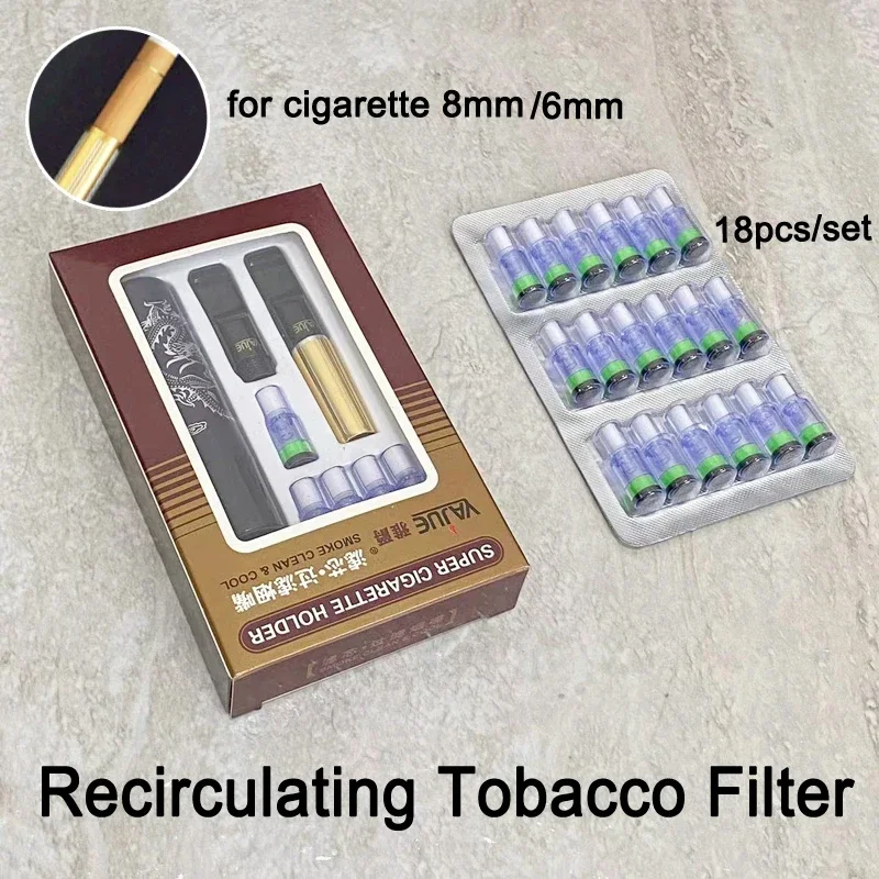 Hot Sale Tar Filtration Cigarette filter Recirculating Core Hookah Pipe Healthy Microfilter Smoke Mouthpiece Smoking Accessories