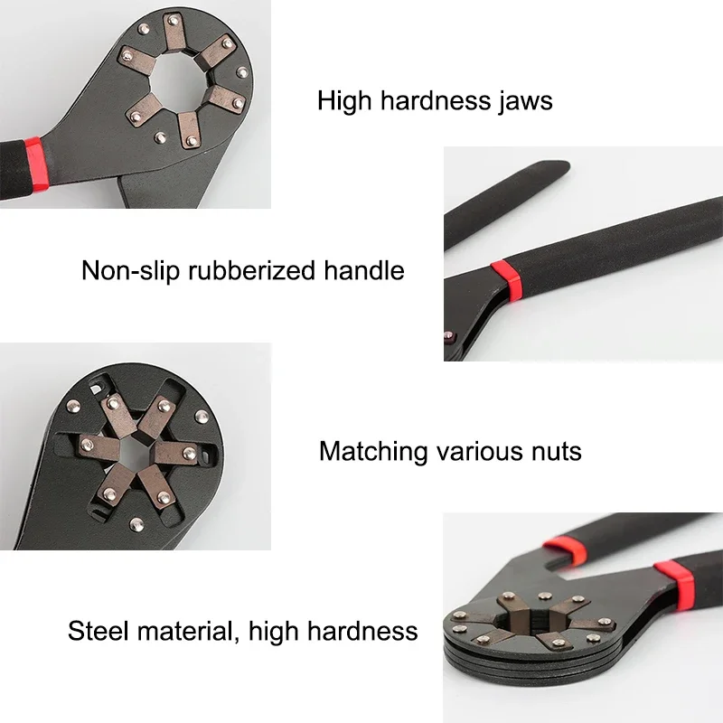 6in/8in Adjustable Torque Spanner Tool Mini Magic Open Car Repair Multifunctional Outer Hexagonal Wrench Home Tools