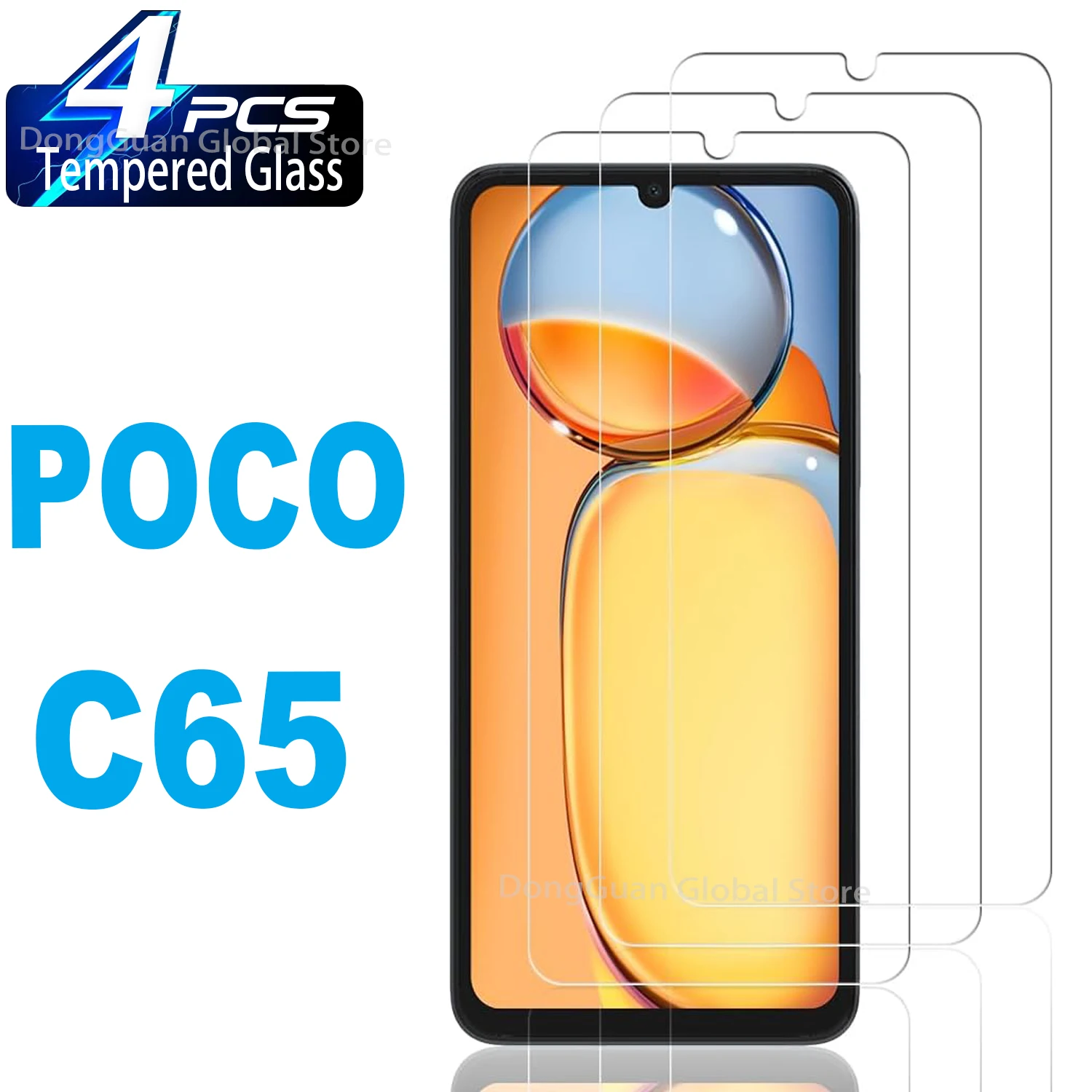 

6.74" Tempered Glass For Xiaomi POCO C65 Screen Protector Glass Film