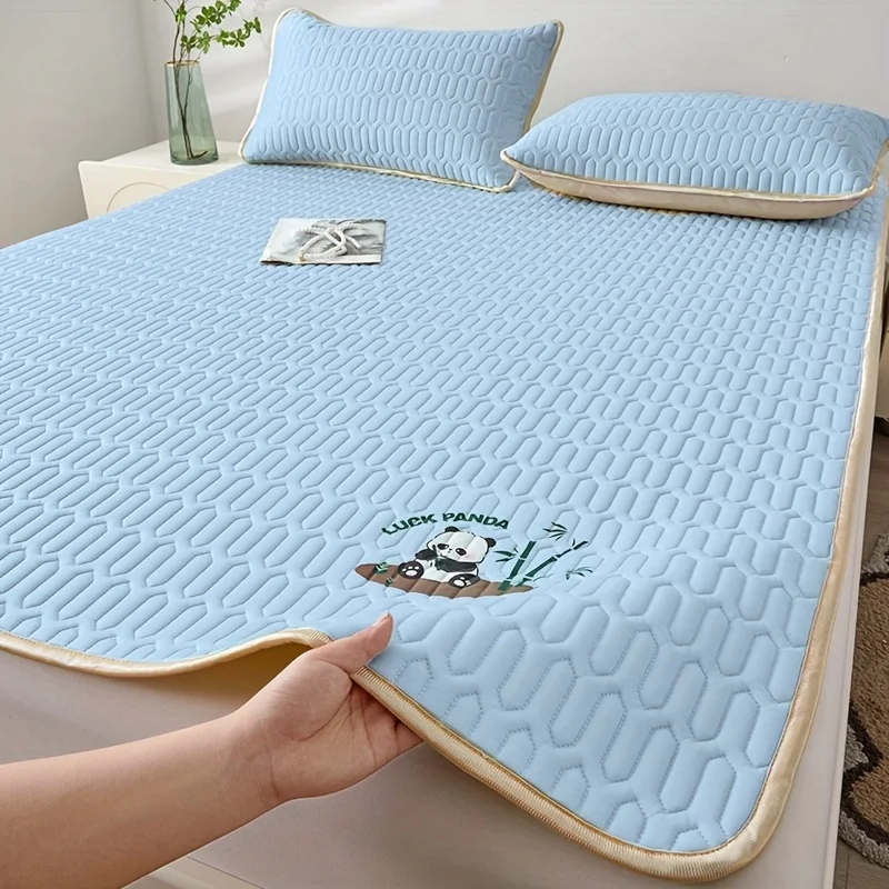 Latex Mattress Pad Cute Simple Panda Summer Cool Comfortable Breathable Soft Bedroom Hotel Mattresses Home Decor Furniture