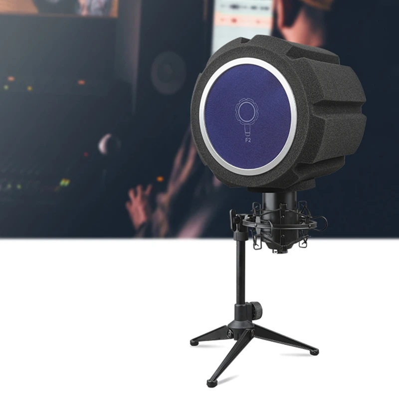 Ruído profissional do filtro do PNF dos pára-brisas do microfone-cancelar fácil instala a cabine vocal portátil do isolamento da gravação