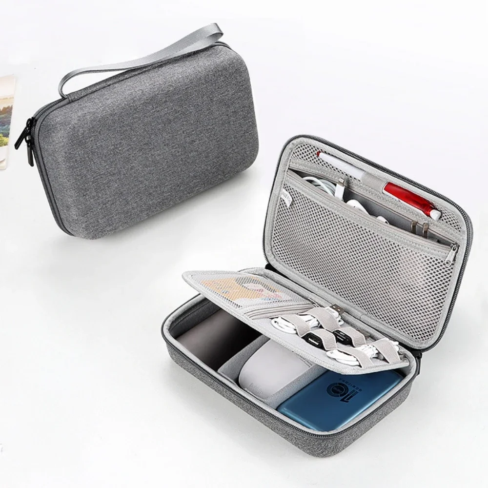 Große Kapazität Reise-Elektronikzubehör-Organizer Tablet-Festplatten-Kabel Tragbare Aufbewahrungstasche EVA Duricrust Airbag – Detail 9