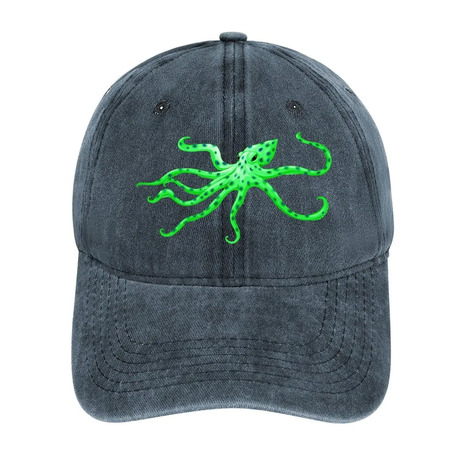 

Green Octopus Vintage Baseball Cap for Men Women Adjustable Washed Dad Hat Unisex