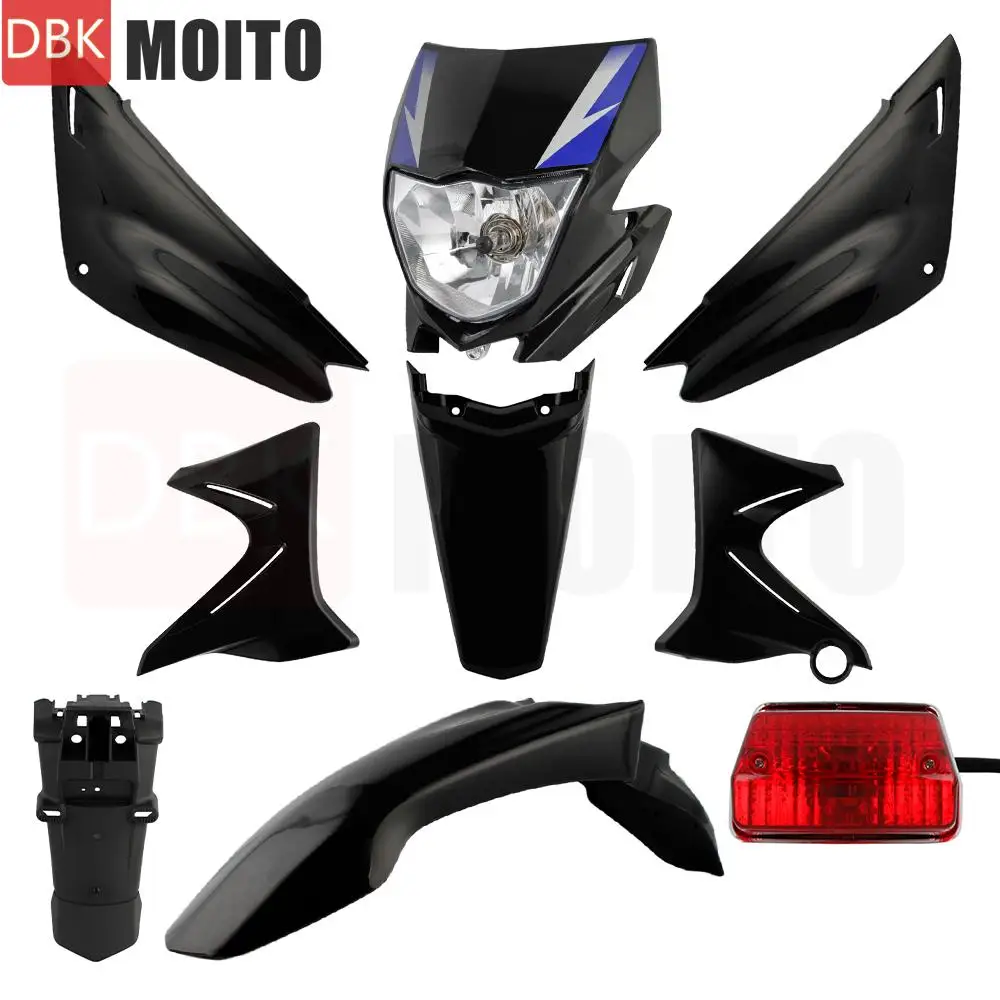 

Motorcycle Full Plastic Body Kit For Yahama XTZ 125 Full Fairing Kits HeadLight Assembly Front Mudguard Rear Fender