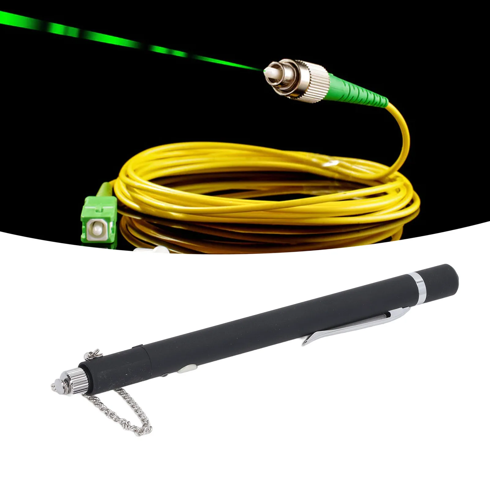 เครื่องทดสอบสายเคเบิลแสงตัวระบุตำแหน่งความผิดพลาดด้วยภาพอินเทอร์เฟซ VFL เครื่องมือปากกาทดสอบแสงสีแดงแบบออปติคัลสำหรับการทดสอบ