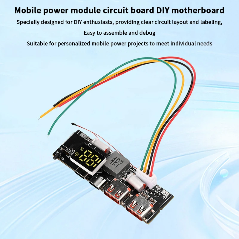 

Power Bank Dual C-Port Bidirectional Super Fast Charging VC Flash Charging Mobile Power Module Circuit Board DIY Motherboard