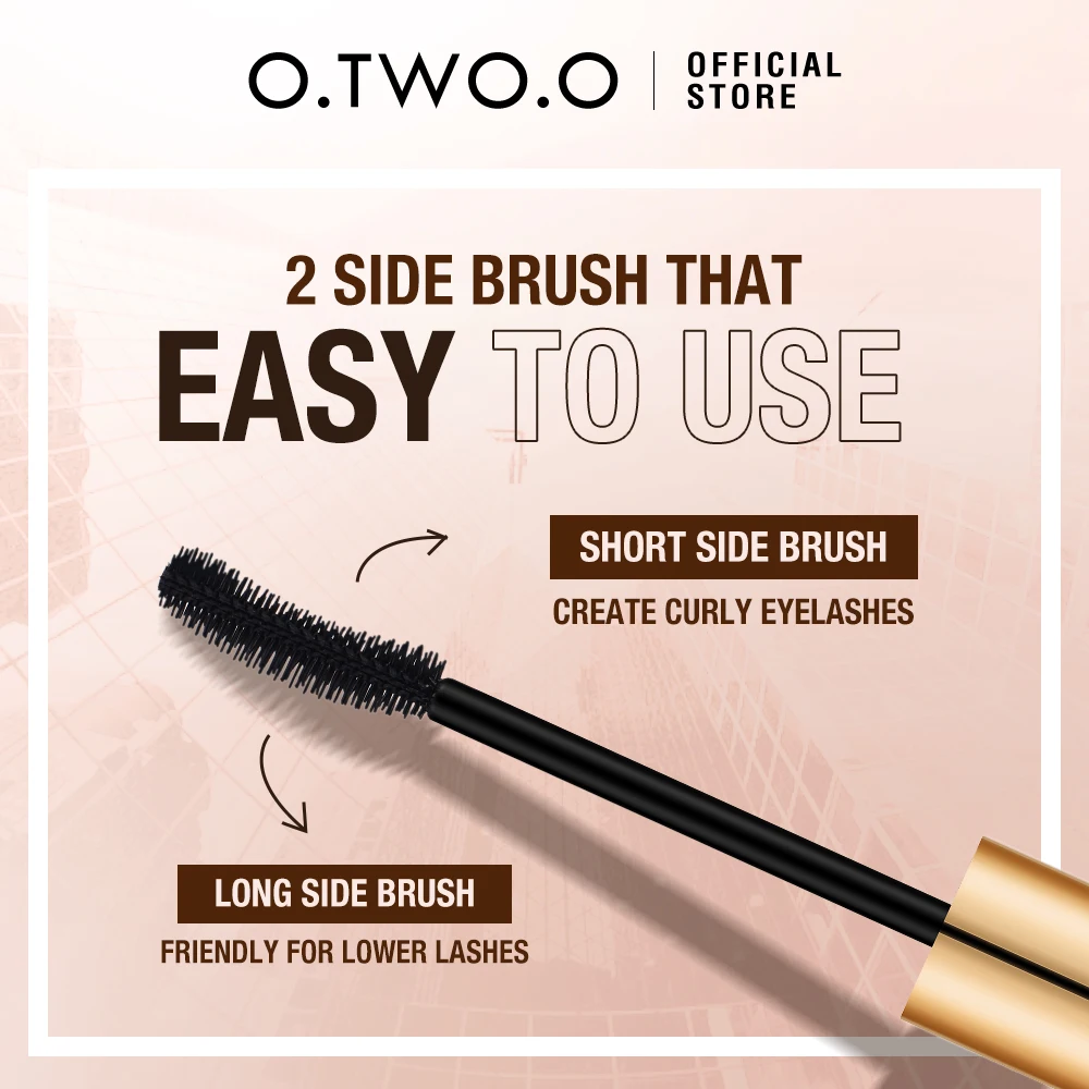O.TWO.O 2PCS Eyeแต่งหน้าชุดมาสคาร่าEyelash Extension Volumizingกันน้ํามาสคาร่าติดทนนานมาสคาร่าหนาMake Upสําหรับตา