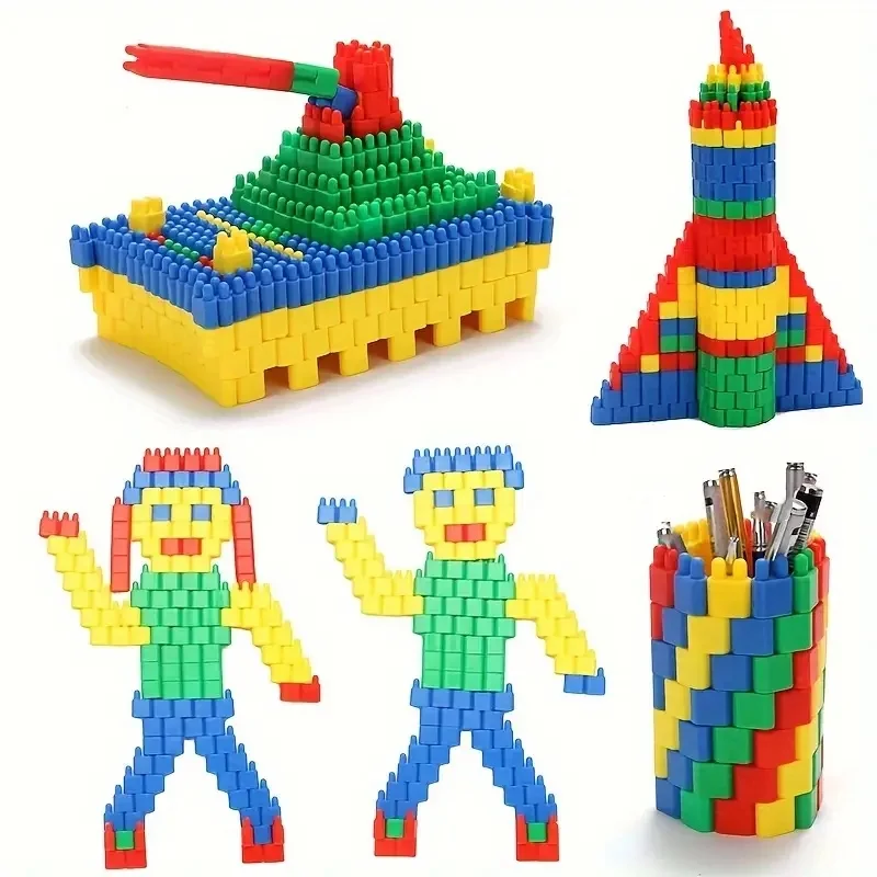 Kids Hexagonal Building Blocks STEM Toys for Learning Kindergarten Educational Connecting Toys Rocket Bullet Puzzle set