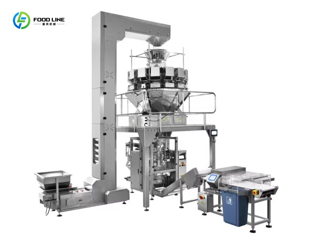 Vertical Form Fill Seal Packer for Dried Fruit Vegetable Meat Snack Portion Packing Line Custom