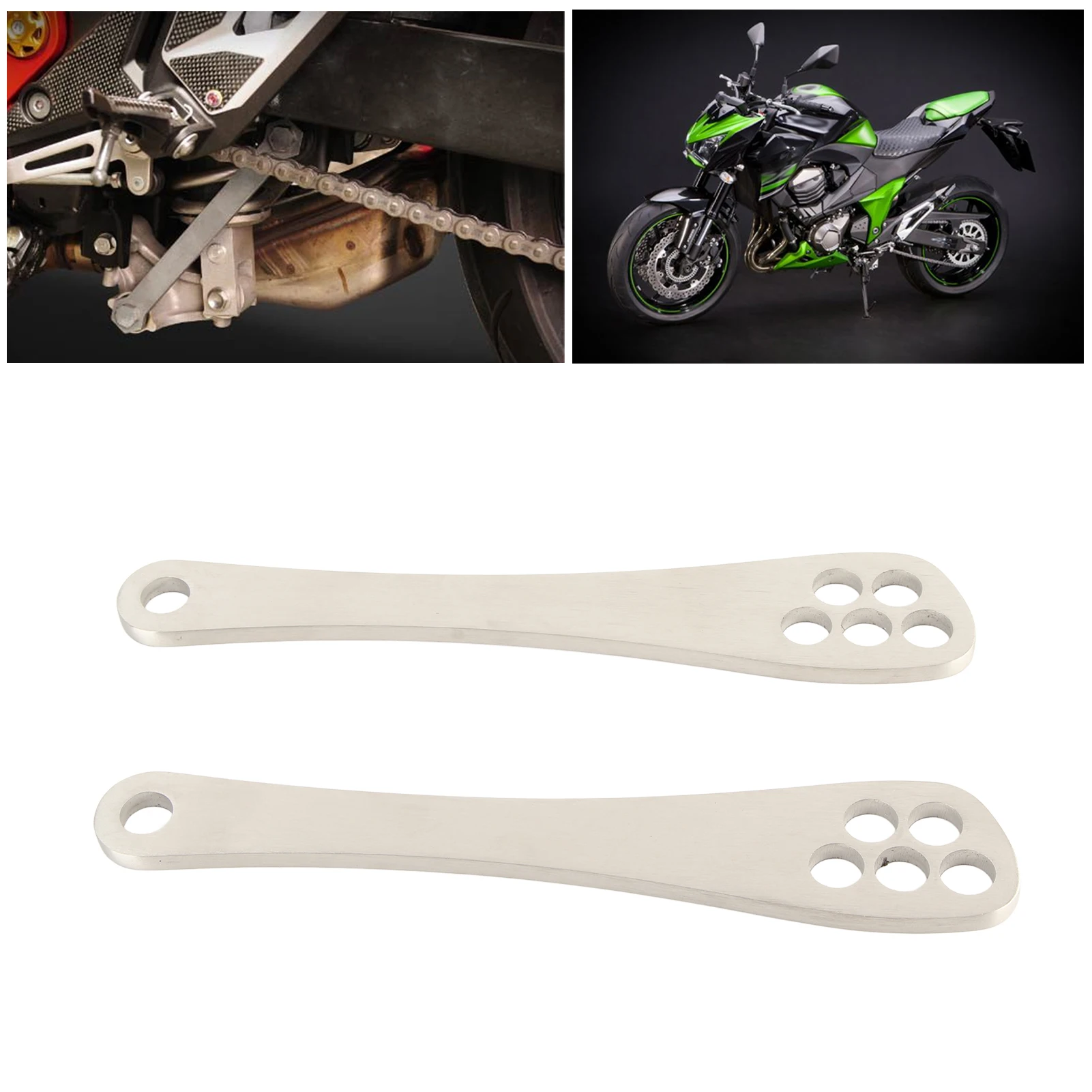 

1 Pair Stainless Steel Motorcycle Rear Lowering Link Kit Accessories Replacement for Kawasaki Z 250 300 750 800 1000