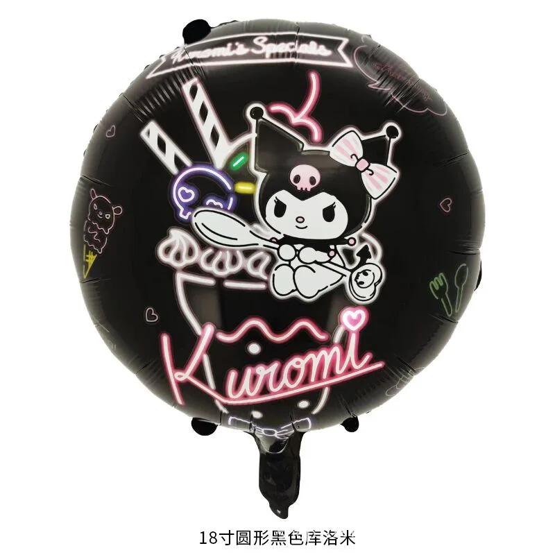 Kuromi Birthday Balloon Set Girls Party Decoration Number Balloons Suit Cute Kawaii Ornaments Backdrop Baby Shower Decor Gifts