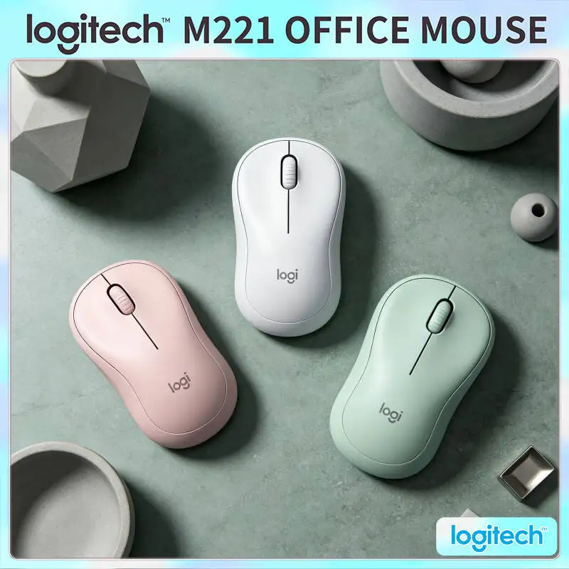 mouse-sem-fio-silencioso-logitech-m221-design-portatil-tecnologia-de-reducao-de-ruido-1000-dpi-Otimo-para-uso-diario-em-casa-e-escritorio