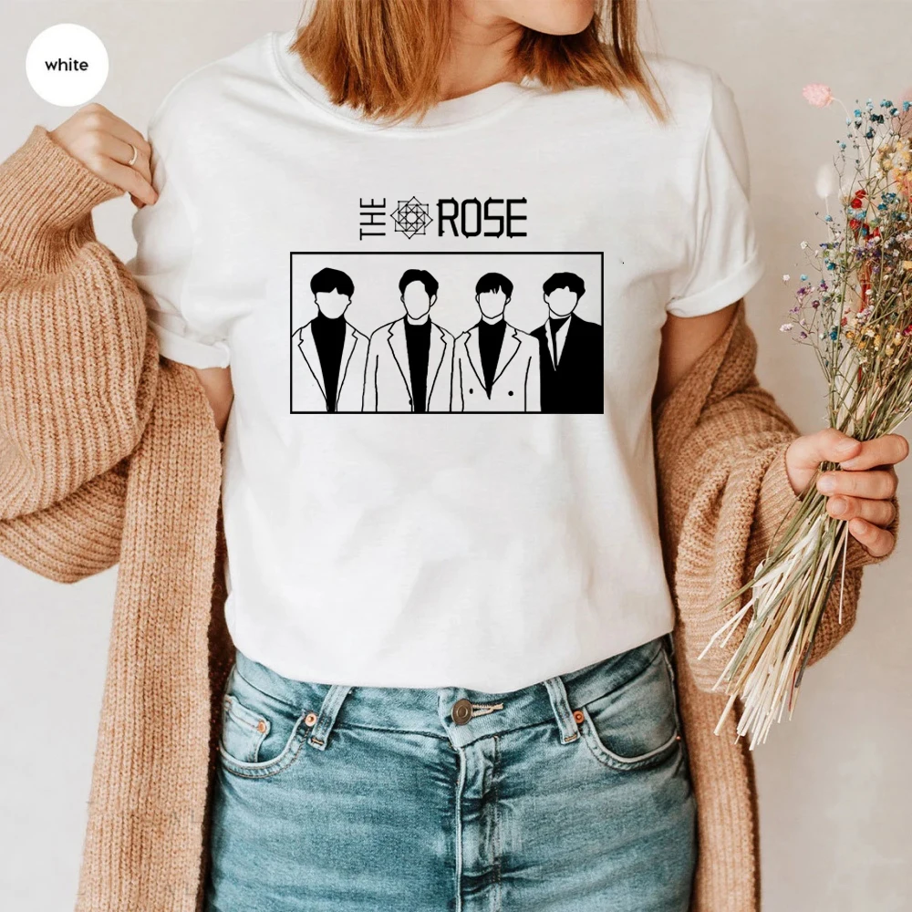 The Rose Shirt Dawn To Dusk T-shirt We Are in The Rain Cool Music Tees K-Rock Tshirt Kpop Concert Merch Trendy Top Gift for Fans