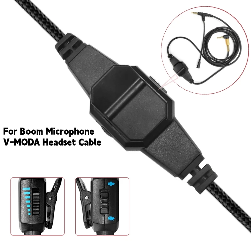 

For Boom Microphone V-MODA Computer Gaming Esports Headset Cable Gaming Headphone Cable Accessories