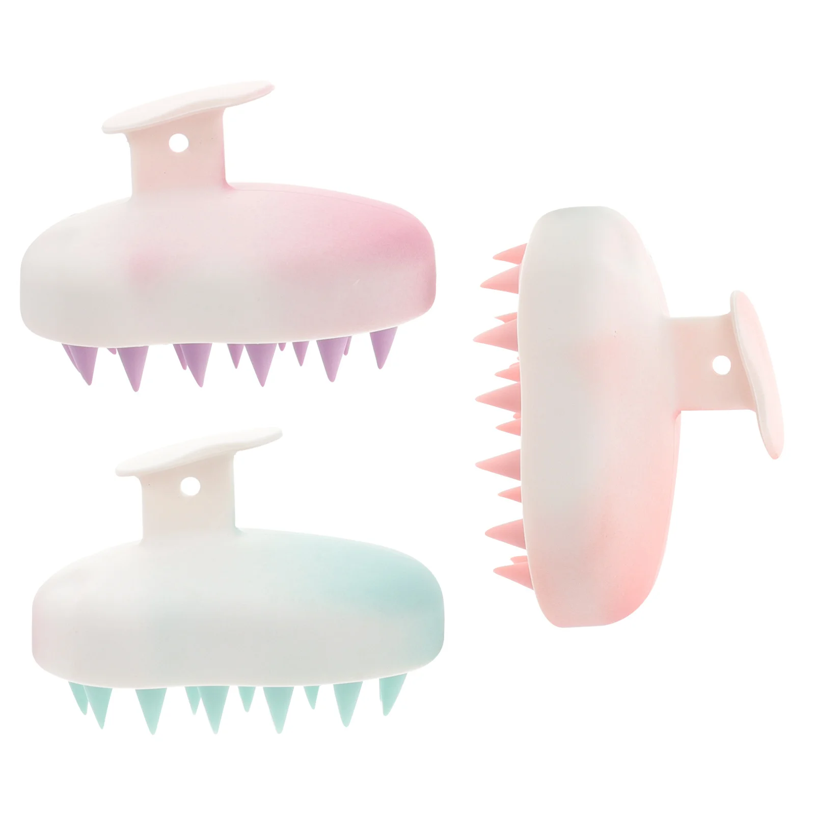 

3 шт. щетка для мытья волос, массажер с мягкой щетиной, очищающая и отшелушивающая, для ежедневного использования, для здоровья волос в салоне