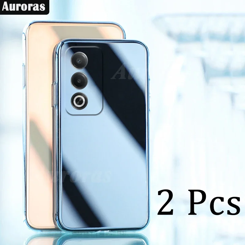 

Skinlee For OPPO A80 5G Case 2PCS Original Transparent Silicone Clear Cover For OPPO A3 Pro A3X 5G Back Casing