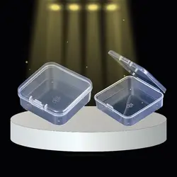 Mini Plastic Box squareBox Translucent Box Packing Box Storage Box Dustproof Strong Jewelry Storage Case Container