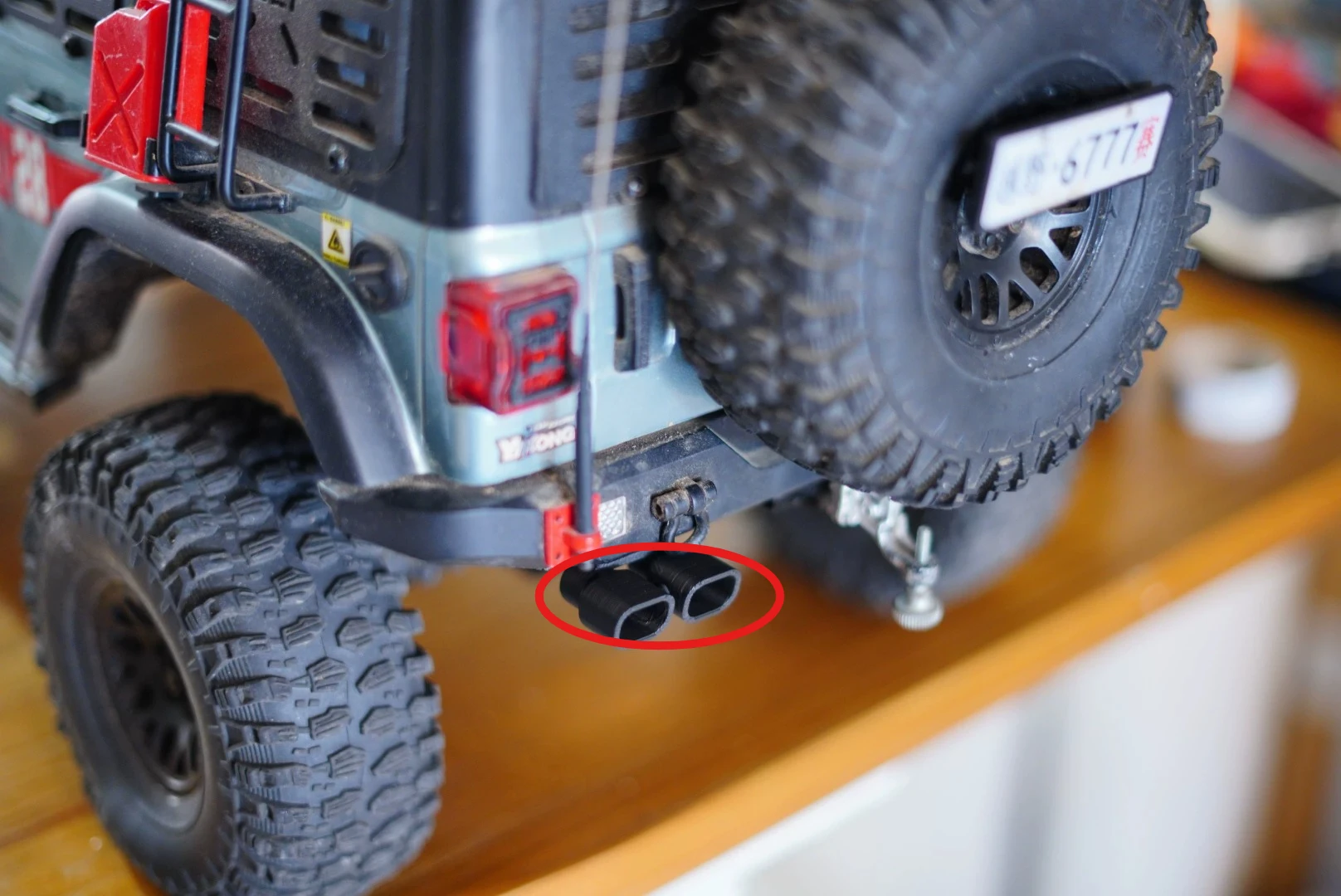 RC Crawler Dual Exhaust Pipe Model For 4082/4083 Multiple Vehicle Models Customizable Size Off-road Styling Decor Accessories