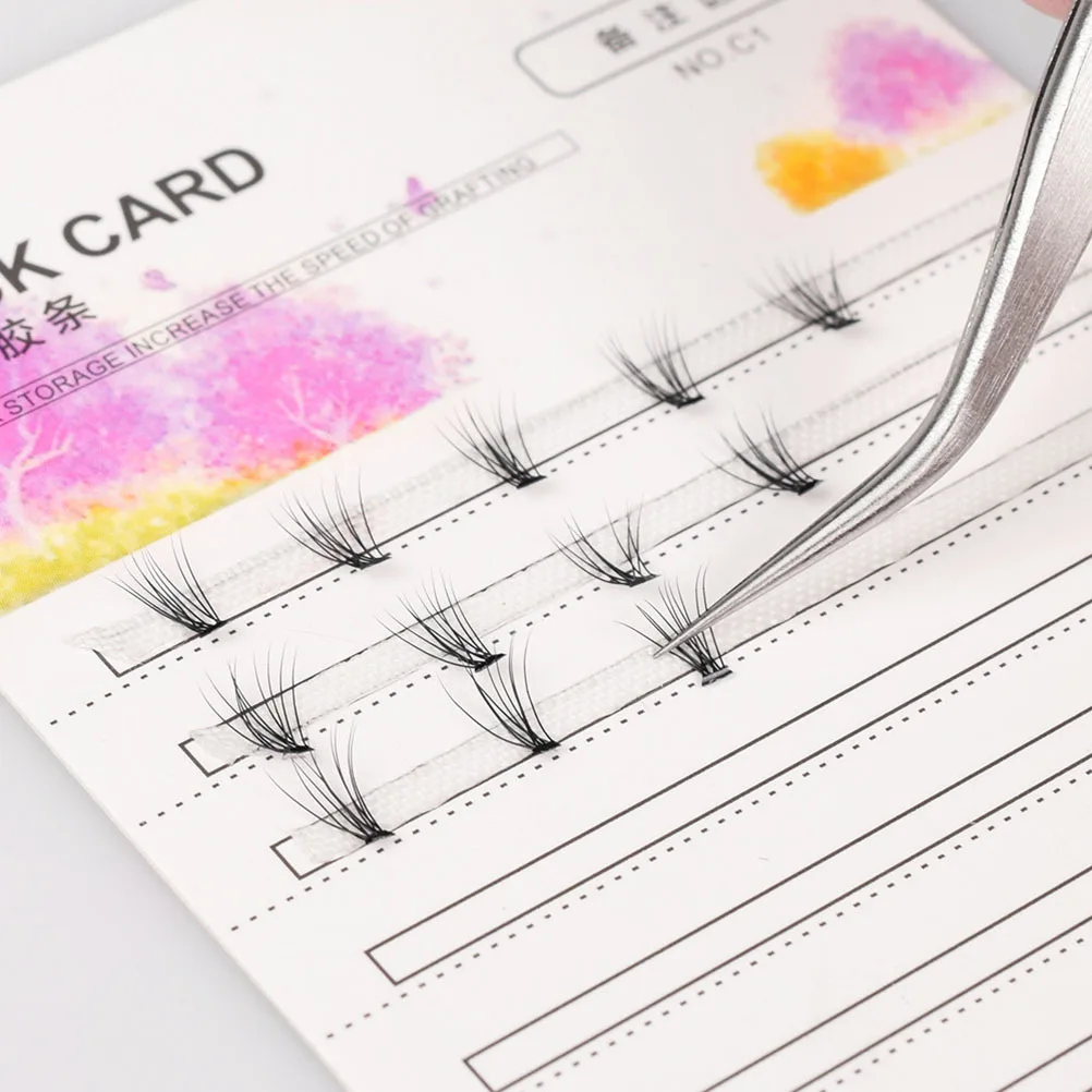 

10Pcs Eyelashes Storage Cards Graft Holder Pads Lash Display Strip for Salon Extensions Save Time Easy Use Improve Efficiency