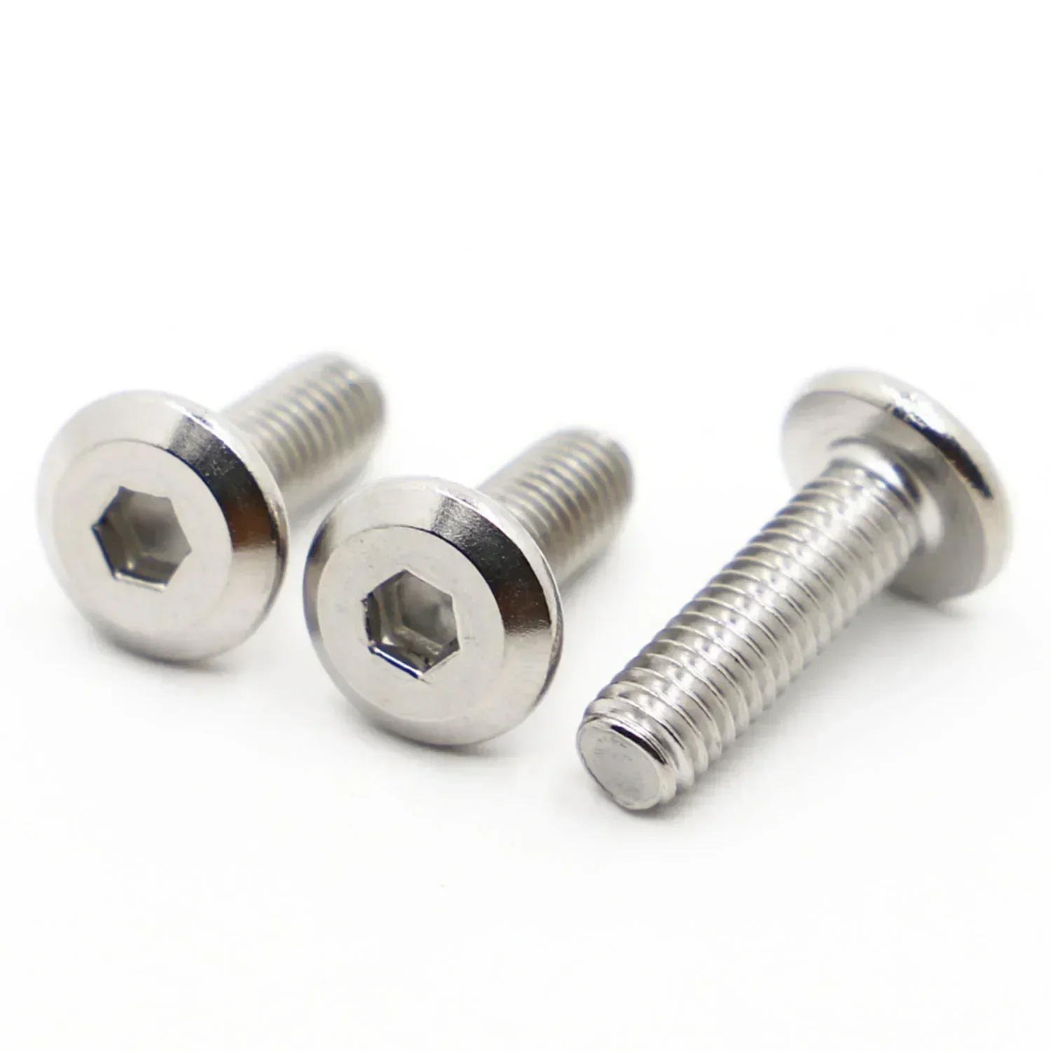 5-20pcs 304 A2 Stainless Steel M3 M4 M5 M6 M8 Large Flat Hex Hexagon Socket Allen Head Connect Joint Bolt Furniture Rivet Screw