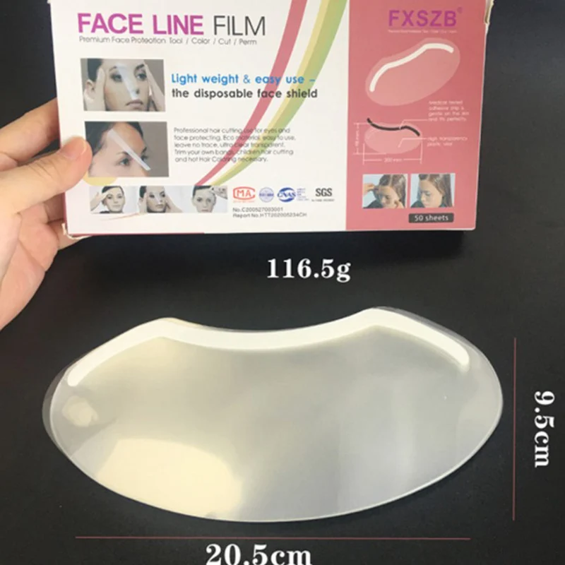 50Pcs Hairdressing Eye Mask Transparent Eye Shield Kit Dye Perm Face Cover