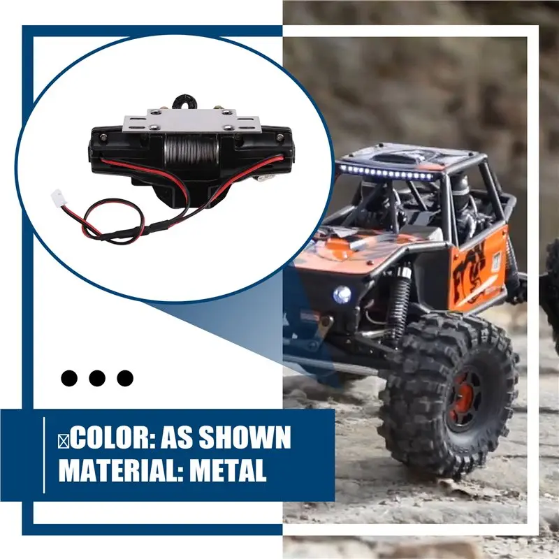 ODIES-cabrestante simulado de doble Motor construcción de Metal para coches trepadores RC a escala 1/10 1/8 Axial SCX10