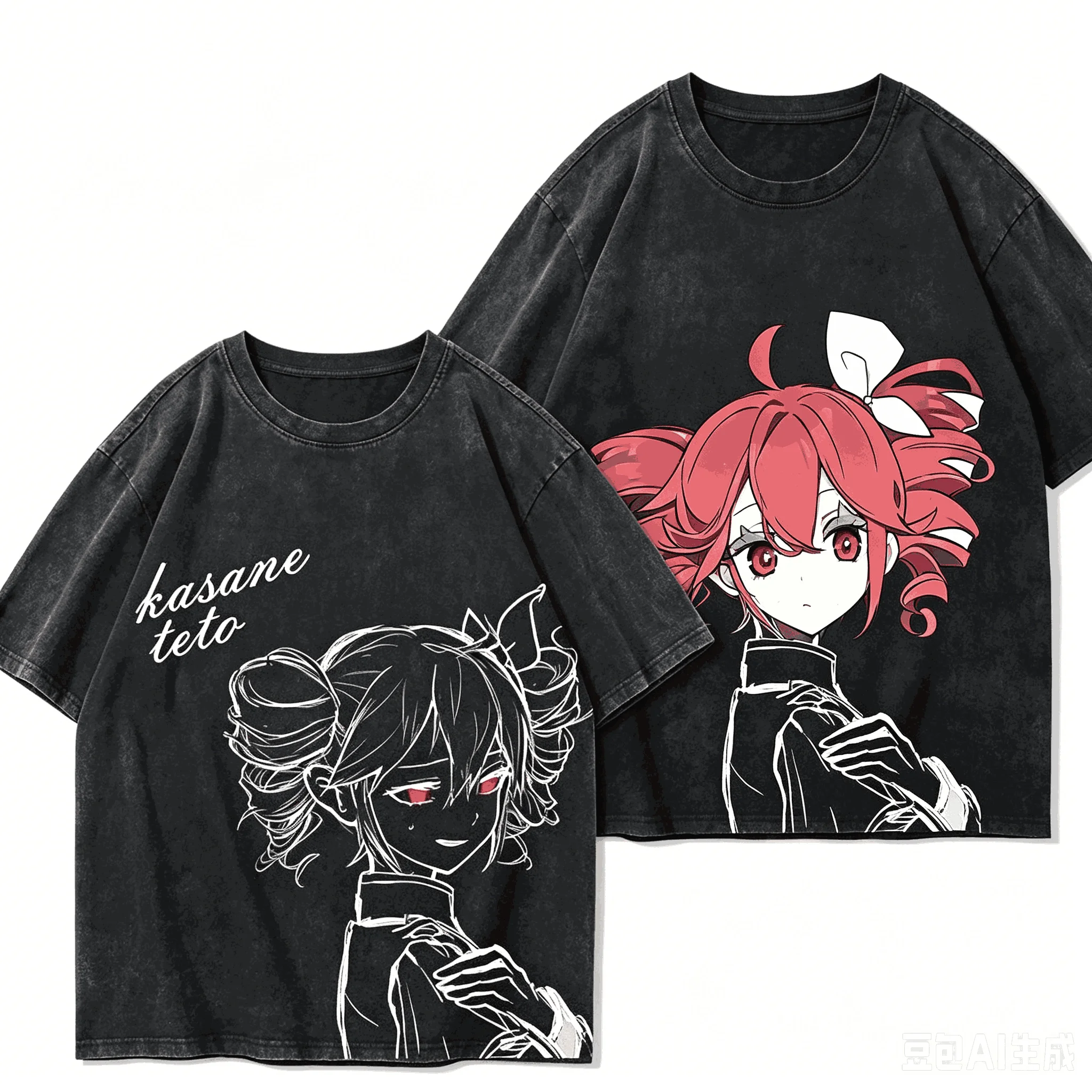 Kasane Teto Washed T-shirt Anime Lover Harajuku New Model OversizedVintage Loose Streetwear Classic Unisex hot product soft gift