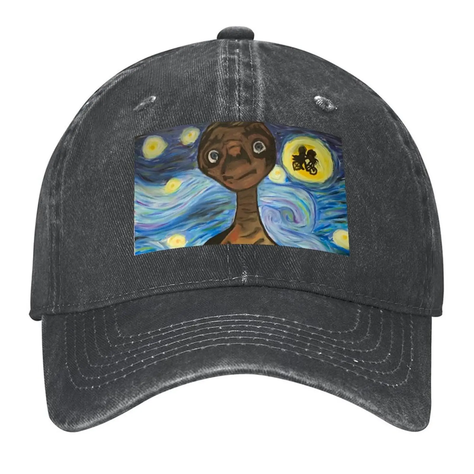 

ET dressed as Mona Lisa on a Starry Night. (Universal Beauty) Baseball Cap Golf Hat Winter hat Unique hats Mens Tennis Women's