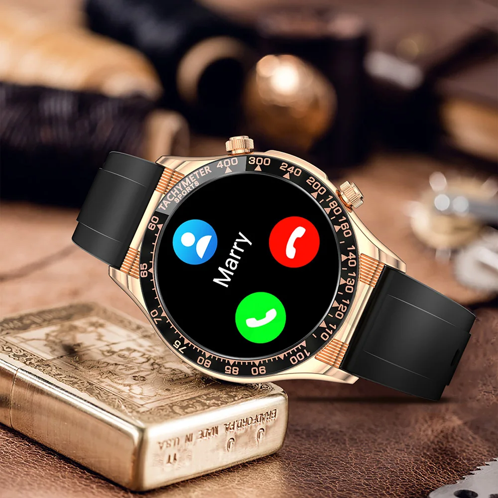 Reloj inteligente deportivo para hombre, pulsera resistente al agua con llamadas, Bluetooth, control del ritmo cardíaco, compatible con Android e IOS, 1,32 pulgadas, 360x360, 2022