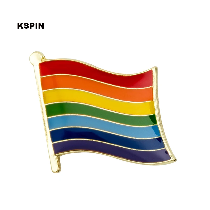 Progress Pride Badge Symbol Pin Metal Badges Decorative Brooch Pins for Clothes Brooch Jewelry XY0773