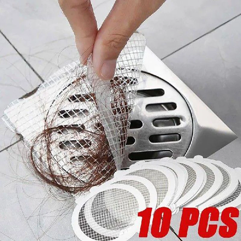 5/30PCS Disposable Floor Drain Sticker Anti-blocking Filter Screen Hair Catcher Drain Stopper Cover Kitchen Bathroom Accessories