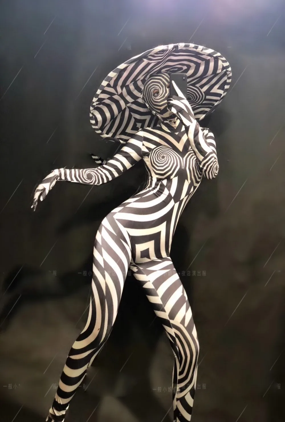 Sexy zebra outfit Ballroom dance costumes women stage show wears dj singer  pole dance jumpsuit party bodysuit disco performance