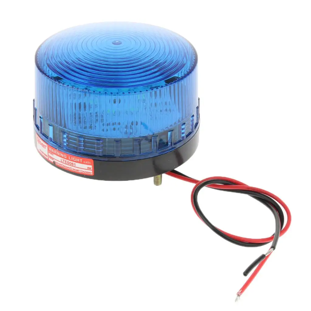 Stroboscopic Warning Light Blue Industrial LED Beacon Emergency Flash Lamp for Power Loss Protection