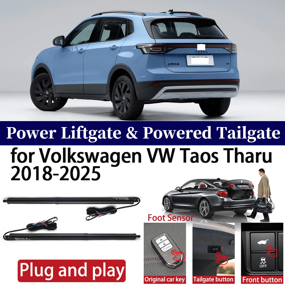 ZhuCamX for Volkswagen VW Taos Tharu 2018-2025 Car OEM Power Liftgate Automatic One-Click Powered Tailgate Strut  Plug and paly