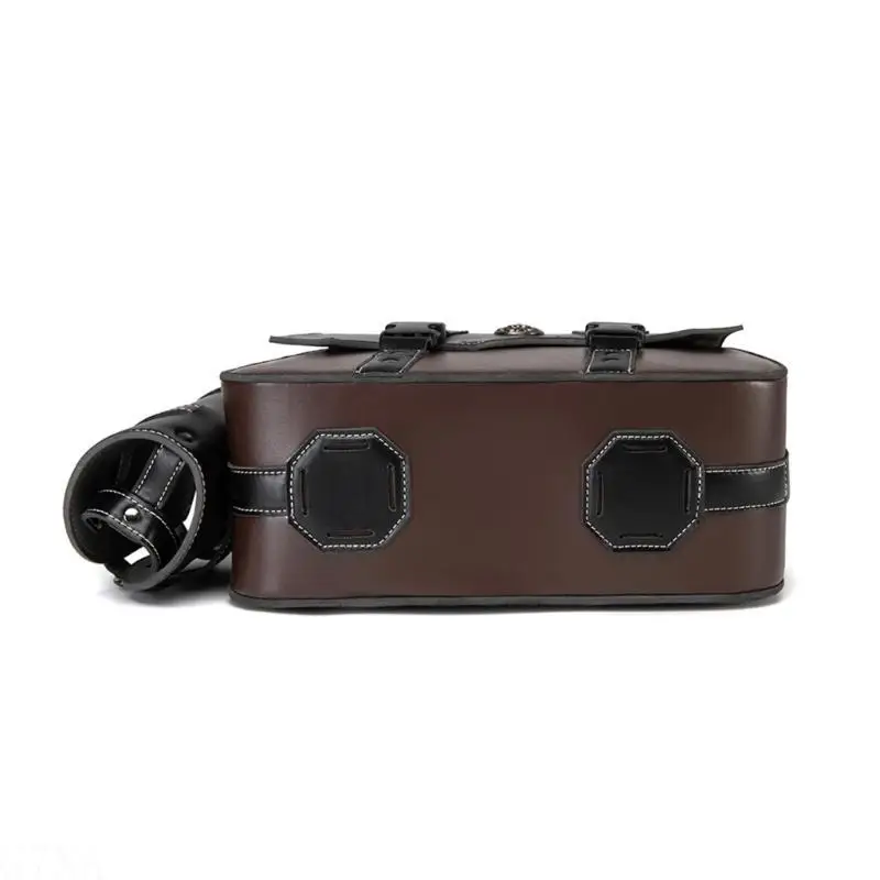 

G7NA Vintage Motorcycle Saddlebags Waterproof Leather Bag Large Capacity for Bike