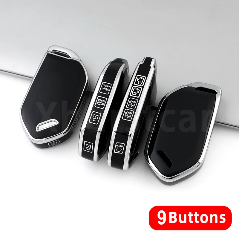 9 Tasten TPU Auto Schlüssel Fall Abdeckung für Hyundai für Kia Karneval Ev9 Picanto GT Linie 2024 Smart Remote Auto Shell Fob Zubehör