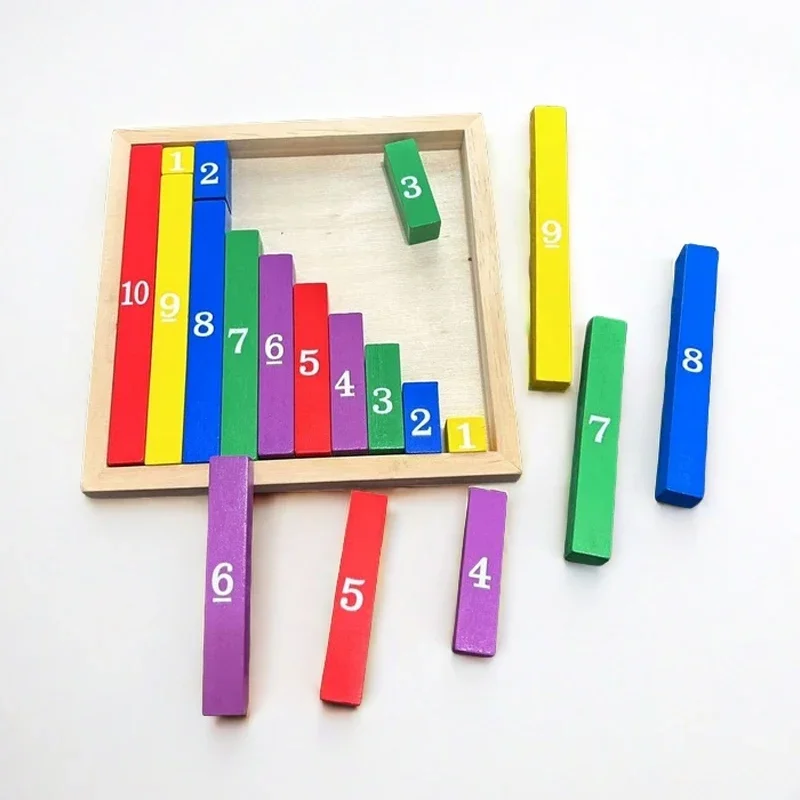 Colorful Wooden Math Toys Learning Sticks Long And Short Counting Sticks Mathematics Teaching Aid