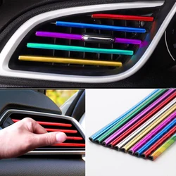 10 PCS Car Air Conditioner Outlet Decorative Soft Strip Accessories Auto Interior Grille Decorative Strip Universal U-shaped
