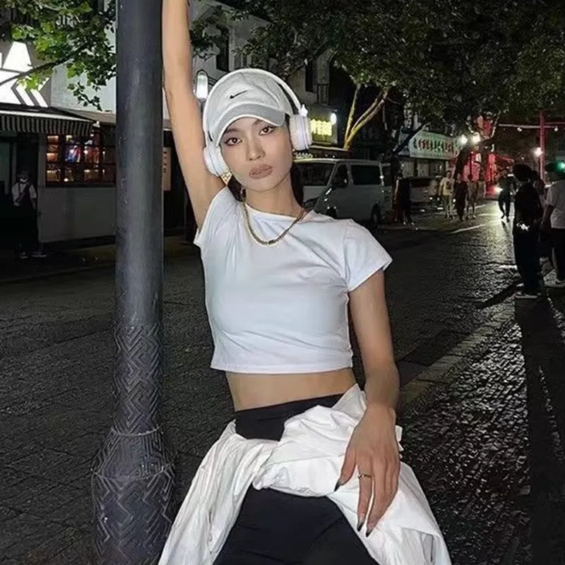 بلوزة قصيرة الأكمام للنساء ، تي شيرت برقبة دائرية ، ملابس مكتب سيدة ، تي شيرت فتاة ، هدية حفلات ، أزياء غير رسمية ، الربيع ، الصيف ، WT164 #6