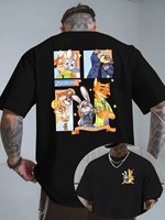 Disney Zootopia Nick&Judy Hopps&Nick Wilde unisex T-shirt print short sleeved summer casual fashion