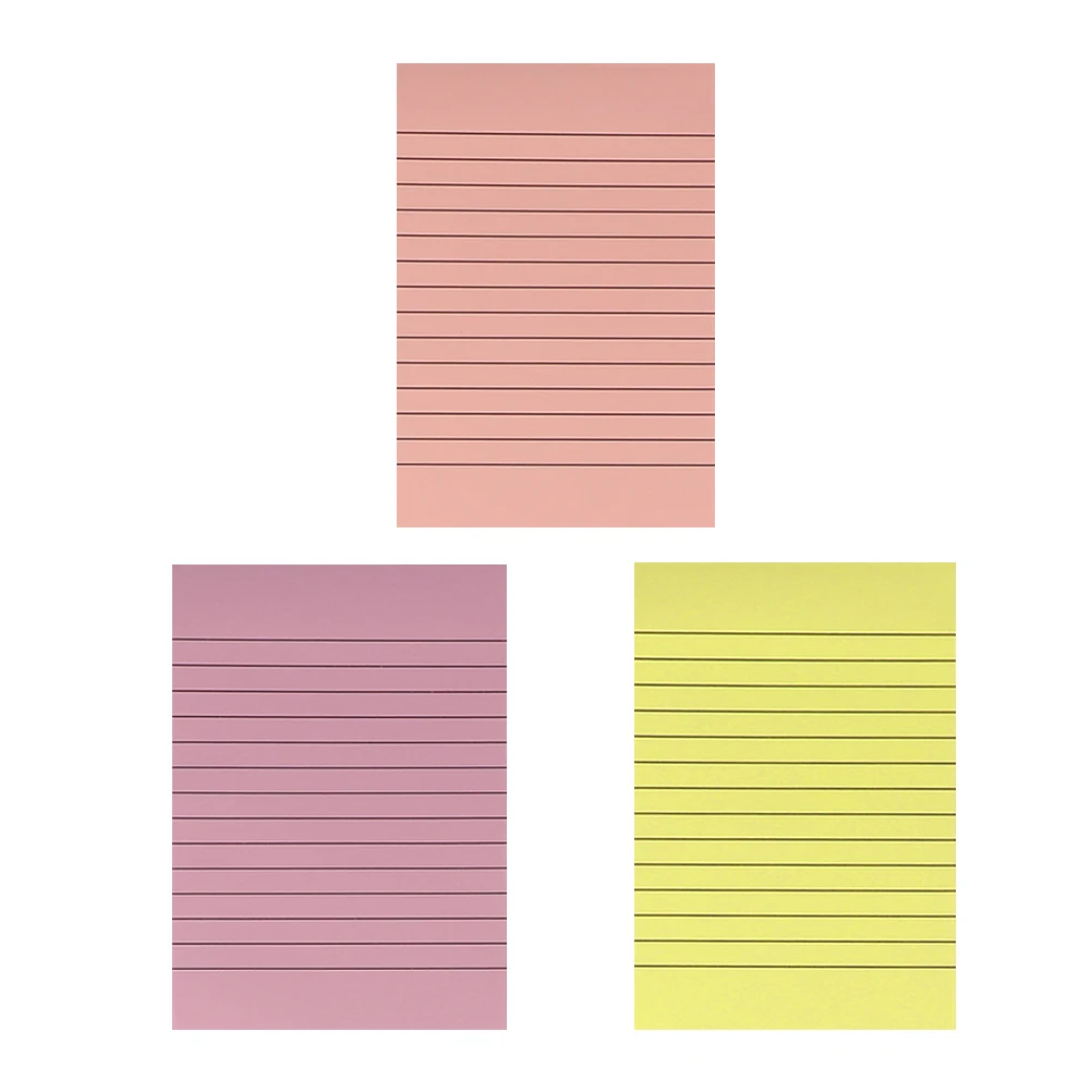 3pcs A6 Note Pad Memo Notepad For School Office Study Study Notepad Work Reminder Paper Red Yellow Pink