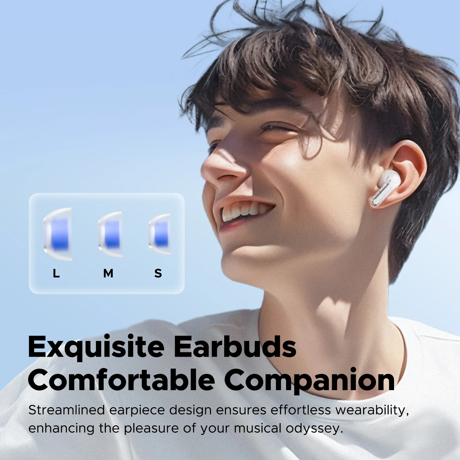 SoundPEATS Clear Transparent Series Bluetooth 5.3 True Wireless Earbuds with Dual ENC Mic, Gaming Mode, App Support, 40H