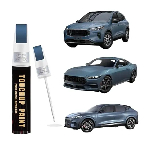 Vapor Blue Metallic(K1/M7490A) Car Paint Touch Up Pen Compatible with Ford,Automotive Scratch Remover for Nicks&Chips Repair