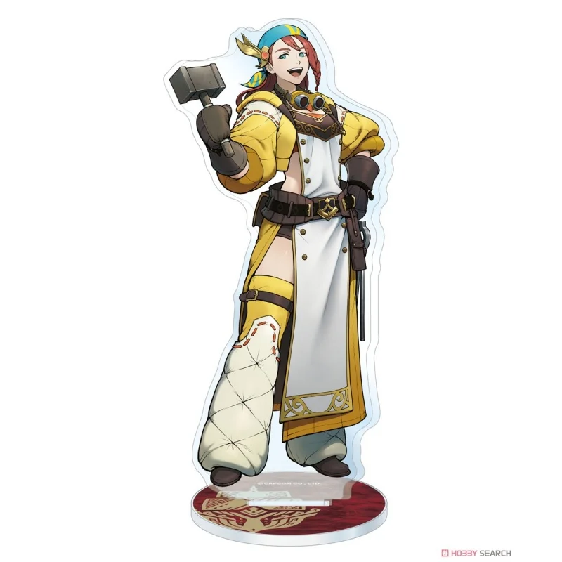 Game Monster Hunter HD Acrylic stand standing office decoration item decorative accessory collectibl Handsome hunter plaque  6CM