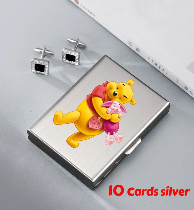 Winnie Anti-Scan RFID 10 kaarten Aluminium metalen creditcardhouder Slanke blokkerende portemonnee-etui Bescherming voor visitekaartjes